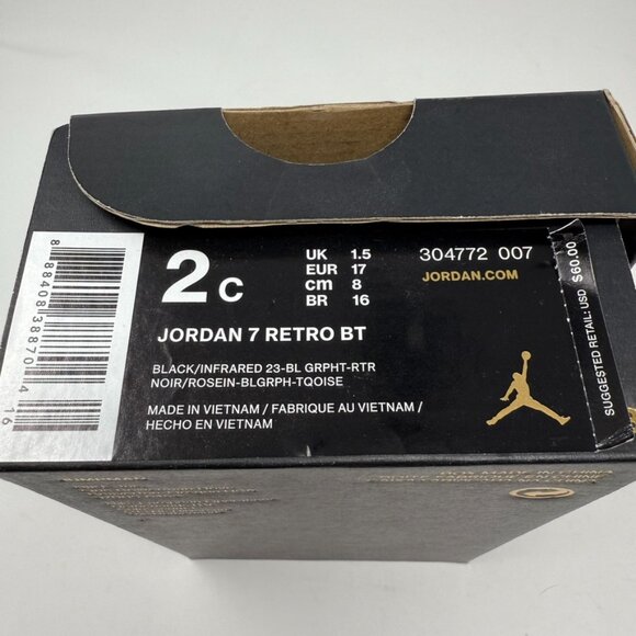 NIB Kids Air Jordan‎ 7 Retro BT 2c - Picture 6 of 7